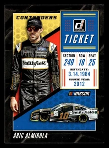 Aric Almirola 2019 Donruss CONTENDERS TICKET #C6 Stewart-Haas Racing NASCAR *119 - Picture 1 of 2