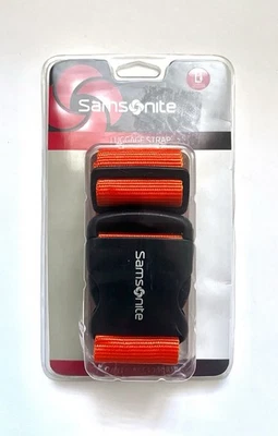NEW Samsonite Luggage Strap Adjusts Up to 72" Apple Orange/Black - Image 1 of 3