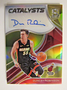 Duncan Robinson 2020-21 Panini Spectra Catalysts Signatures Gold #/10 Auto Heat