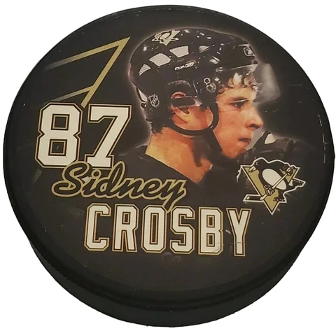 SIDNEY CROSBY #87 PITTSBURGH PENGUINS NHL NHLPA PLAYER PUCKS VICEROY PUCK 🇨🇦 Cover