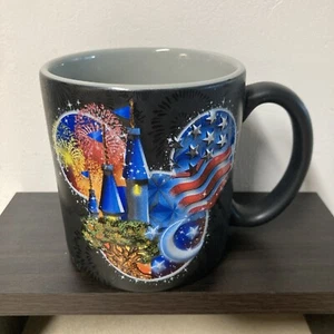 Walt Disney World Parks Black Coffee Cup Mug Mickey Ears Epcot Magic Kingdom - Picture 1 of 7