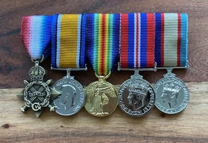 14-15 Star, British War, Victory, War Medal,ANZAC, replica Mini Mounted WWI - Picture 1 of 3