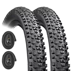 Pair of 27.5 x 2.1 Inch Bike Tyres and Tubes - Mountain Bike 650B MTB - Picture 1 of 7