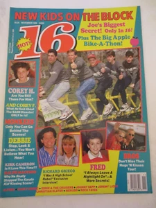 New Kids on the Block, Richard Grieco, Johnny Depp - 16 Magazine 1989 - Bild 1 von 9