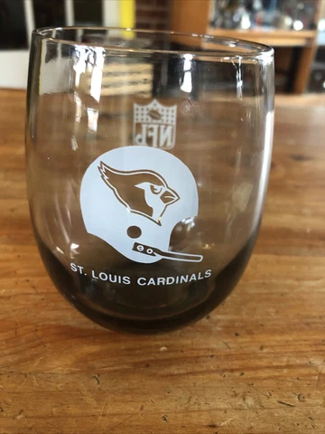 Vintage St Louis Cardinals NFL Football Whiskey Rocks Wine Smoked Glass Cover