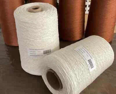 5/2 Linen Yarn, Bleached White, Weaving Yarn, Natural Fibers, 16oz cone - Image 1 of 2