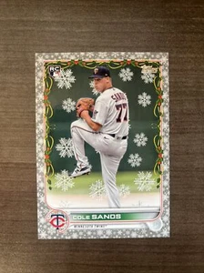Cole Sands Rookie Raised Snowflakes 2022 Topps Holiday - Picture 1 of 2
