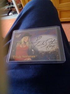 2001 Fleer WWF Wwe WrestleMania Auto Autograph Convention Card Trish Stratus