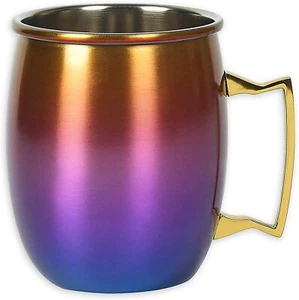 Taza Mula Artesanal Moscú en Arco Iris de Dinamarca Nueva Acero Inoxidable Nueva - Imagen 1 de 1