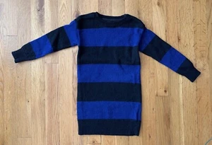 Gap GapKids Girls Long Sweater Size 4 Years Blue Black Long Sleeve - Picture 1 of 7