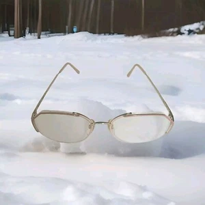 DA VINCE ROMA BY WINDSOR EYEGLASSES FRAME SP 140 57-17 ITALY GOLD-TONE RET $120. - Picture 1 of 9
