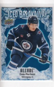 23/24 UD Allure Winnipeg Jets Cole Perfetti ICED BREAKAWAY card #IB-25 - Bild 1 von 2