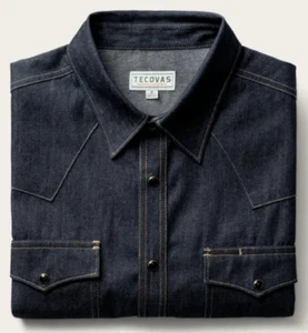 Tecovas Men's Denim Pearl Snap Cowboy Western Herren Hemd Gr: XL Defekt !!! - Picture 1 of 8