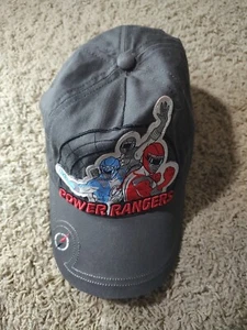 Disney Store Gray Power Rangers Embroidery Baseball Cap Hat Large  - Picture 1 of 2