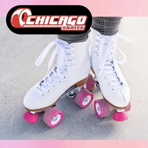 NSG Chicago Skates Ragazze Pista Roller Skate Bianco Gioventù Quad Pattini US J12/EUR31 - Foto 1 di 14