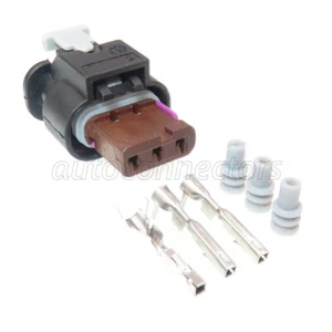 For VW Audi 4F0 973 703A - 3 Pin Sealed Female Connector Plug Kit 4F0973703A - Picture 1 of 4