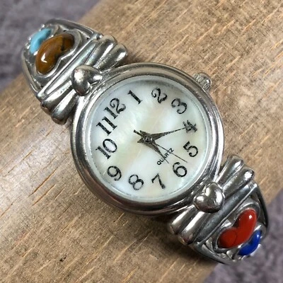 复古雅芳女士心形宝石扩展 23 毫米石英表 6 3/4 — 第 1/4 张图片