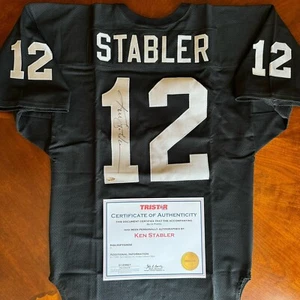 Ken Stabler Signed Autographed Custom Jersey TriStar COA Raiders - Picture 1 of 6