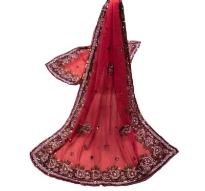 Bufanda Dupatta Vintage India Bordada Estola Larga Mantón Mujer Hiyab LD6151 Foto 1 de 4