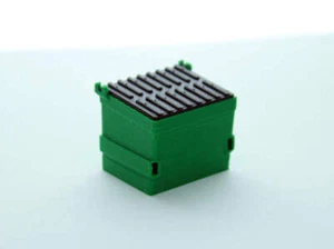 3D a escala 64-230-GR - Contenedor de basura - verde con tapa negra extraíble - Escala 1:64 - Imagen 1 de 4