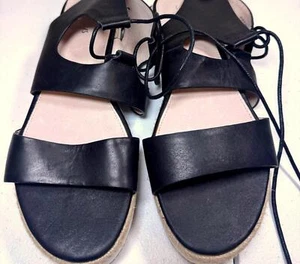 Stylish Black Leather Platform Sandals by Shellys - Picture 1 of 5