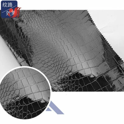 PVC Crocodile Leather Faux Embossed Leather Fabric For Sewing DIY Box Wallet - Image 1 of 4