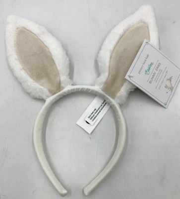 Pottery Barn Kids Faux Fur Easter Bunny Ears Headband White 10.5" Long #H681U - Image 1 of 4
