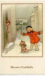 Complete set of 6 vintage cards Childrens Xmas PC Circa 1940 ITALY 12 - Picture 1 of 6