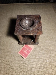 Soapstone Oil Warmer Elegant Expressions 4" Tall - Picture 1 of 2