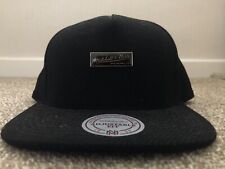 Mitchell And & Ness Logo Black Baseball Cap Snapback Hat New RRP. £30