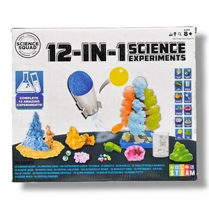 ¡NUEVO! Science Squad 12-en-1 STEAM STEAM Science Experiments Kit, Edades 8+ - Imagen 1 de 3