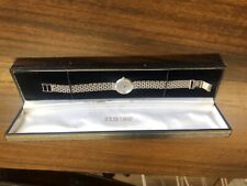 Jean Pierre Ladies Quartz Sterling 925 Silver Bracelet Watch with 4 Diamonds