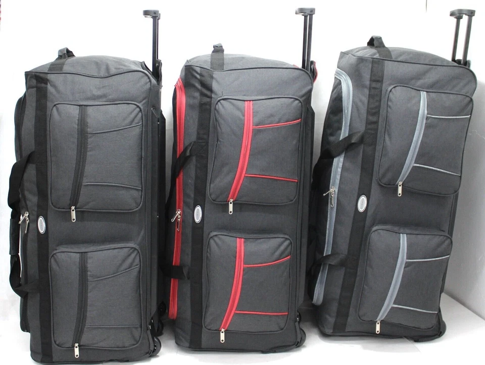Large 34" Travel Luggage Wheeled Bag Trolley Holdall Suitcase  Duffel Cargo Case - Image 1 of 4