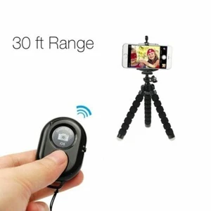 Wireless Bluetooth Remote Control Camera Shutter for iPhone iPad Android Black - Picture 1 of 3