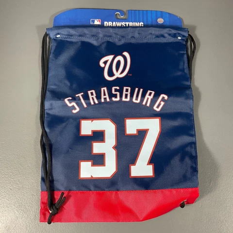 Washington Nationals MLB Baseball Drawstring Backpack Bag #37 Stephen Strasburg Cover