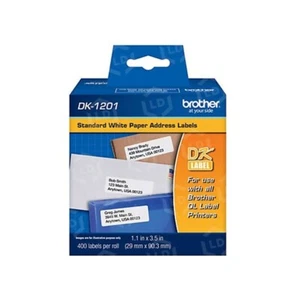 Etiqueta de dirección de libro blanco estándar Brother DK-1201 NUEVA EN CAJA - Imagen 1 de 1