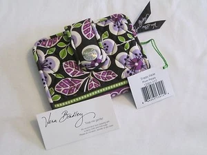Vera Bradley PLUM PETALS Snappy WALLET Coin FOR PURSE Tote BACKPACK Handbag NWT - Picture 1 of 3