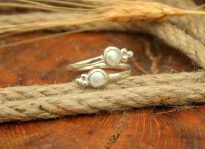 Pearl Ring, 925 Sterling Silver Ring, Adjustable Ring, Handmade Women Ring Gift - Image 1 of 4