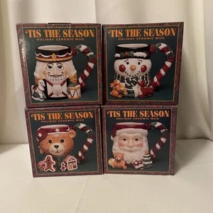 Tis The Season Holiday Becher 4er Set Tassen mit Originalkartons - Bild 1 von 12