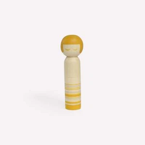 Kokeshi needle case and Sewing needle Yellow H 9cm / 3.5in Cohana made in Japan - Picture 1 of 4