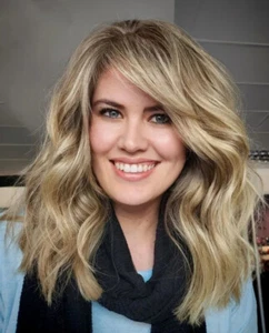 Blonde Wig With Bangs 13x4 Lace Front Human Hair Wig For Women Daily Party - Picture 1 of 2