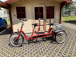 Elektro Dreirad Tandem Van Raam Twinny Plus mit teilbarem Rahmen und großem Akku - Bild 1 von 4