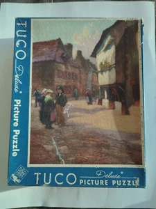 Vintage Tuco Picture Puzzle Street In Brittany COMPLETE Impressionistic Street - Picture 1 of 4