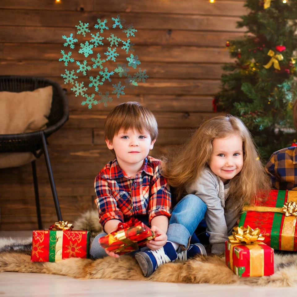 1000pcs Confetti de flocon de neige transparent décorations de fête de Noël - Photo 1/4
