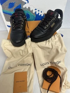 Kalbsleder Louis Vuitton Sneaker Turnschuh Schwarz / Gold Hardware Herren 7,5 - Bild 1 von 15