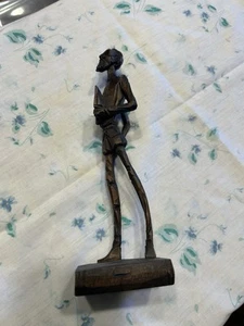 Vtg Don Quixote Sculpture Wooden Figure - Spain ?statue - Picture 1 of 6