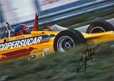 *** EMERSON FITTIPALDI - COPERSUCAR/FORD - FIRMADO - F1 *** foto 12x8 Foto 1 de 2