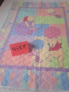 45 / 34 Winnie the Pooh partially finished baby quilt - Bild 1 von 2