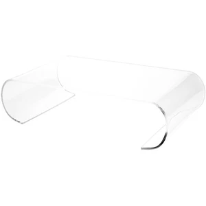 Plymor Clear Acrylic Scroll Display Riser, 4" H x 16.75" W x 9" D (1/4" thick) - Picture 1 of 3