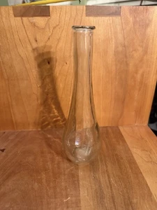 Jarrón vintage de vidrio transparente de 7” - Imagen 1 de 3